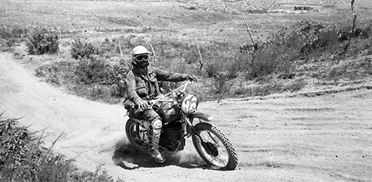 baja two stroke motorcycle riding